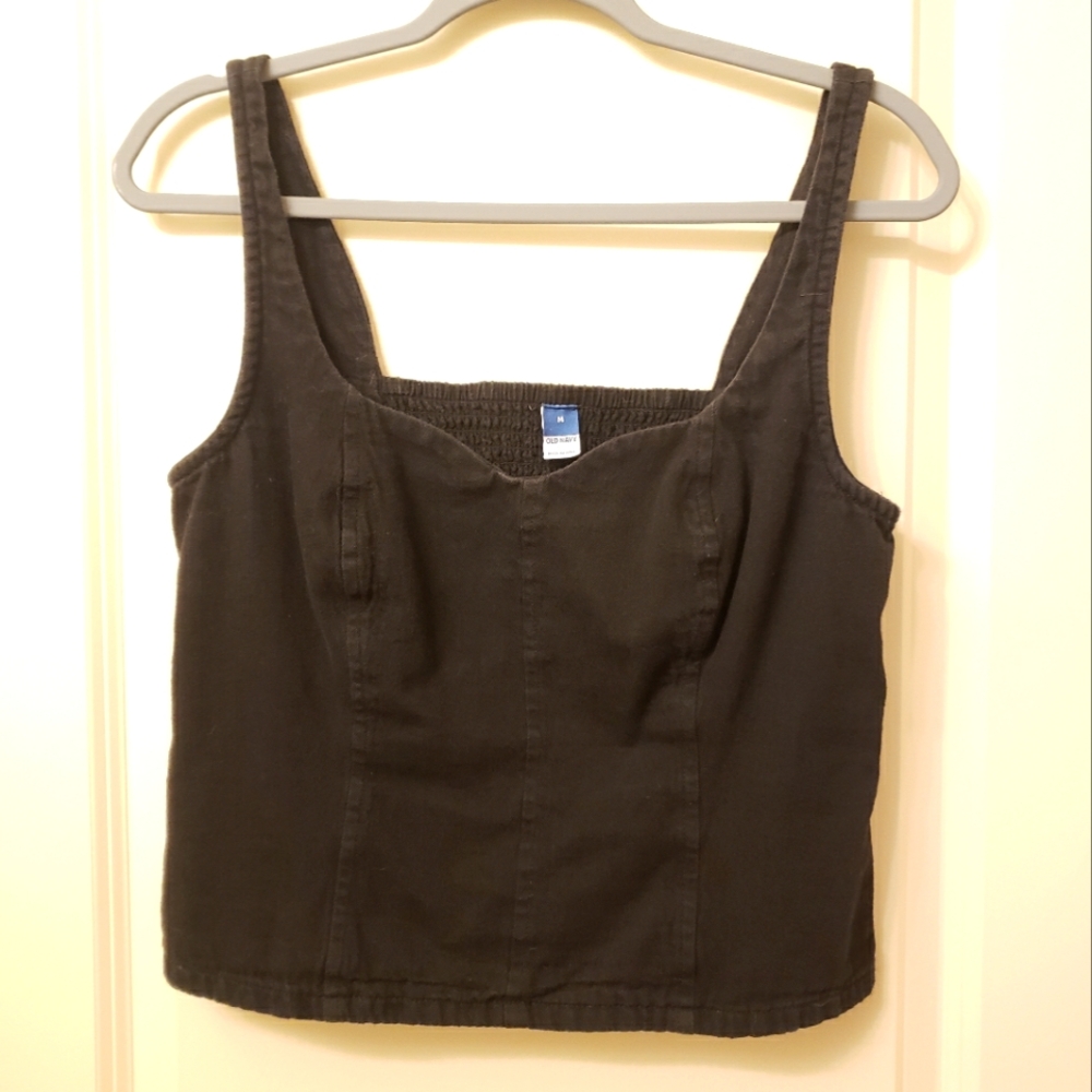 Old Navy Fitted Cropped Cami Black M